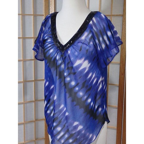 NWT Express XS Semisheer Tie Dye Blouse - Picture 10 of 16